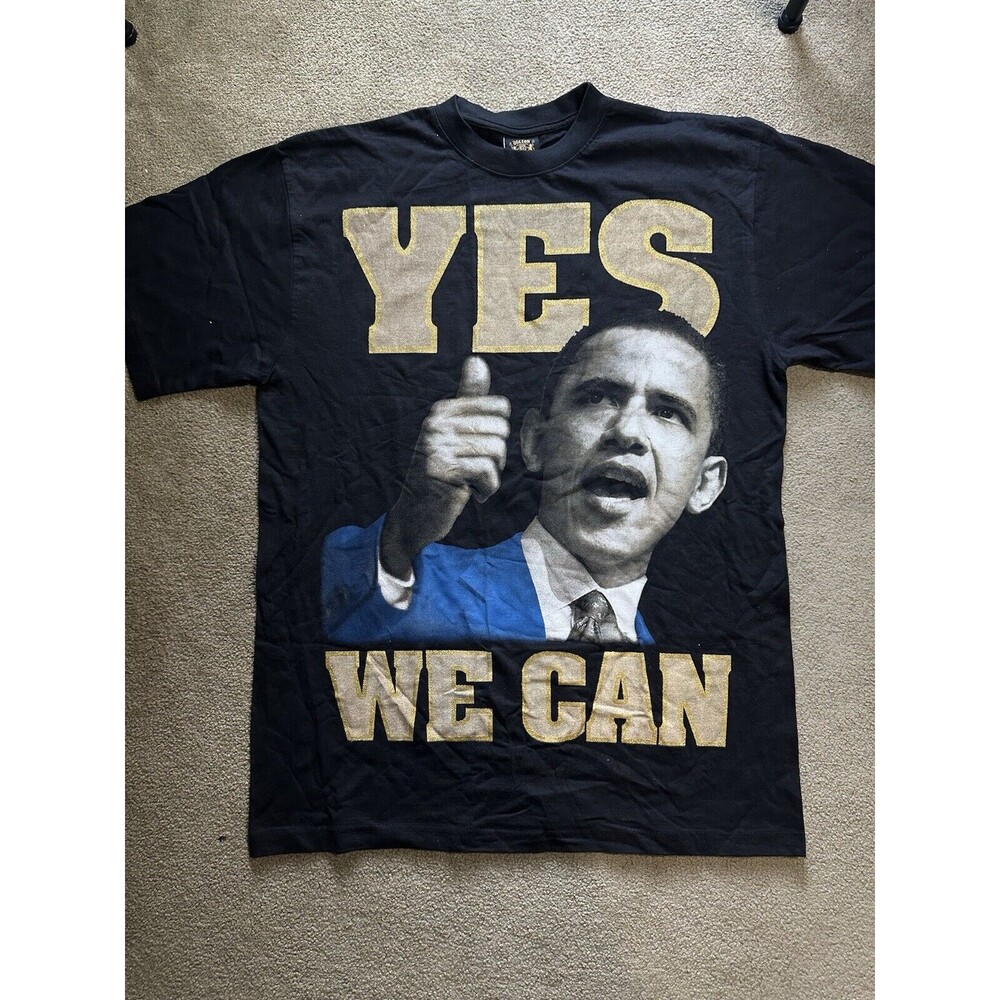 Barack Obama 2008‎ YES WE CAN Doctor Hood T-shirt Adult XL Y2K Hip Hop President